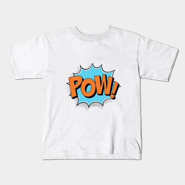 Pow! pop art design Kids T-Shirt by InshynaArt